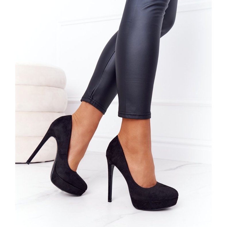 PS1 Classic Black Suede Heels Margharita 3