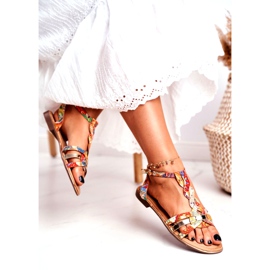 PS1 Women's Sandals Elegant Orange Oriental Brooke multicolored golden 4 PS1 Women's Sandals Elegant Orange Oriental Brooke multicolored golden 4