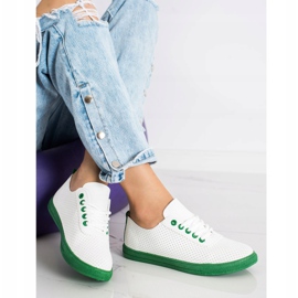 SHELOVET Openwork Sneakers On The Green Platform white 2