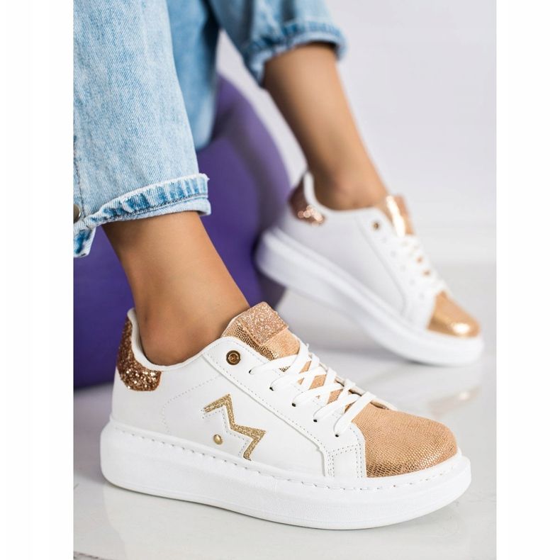 SHELOVET Stylish Sneakers On The Platform white 2
