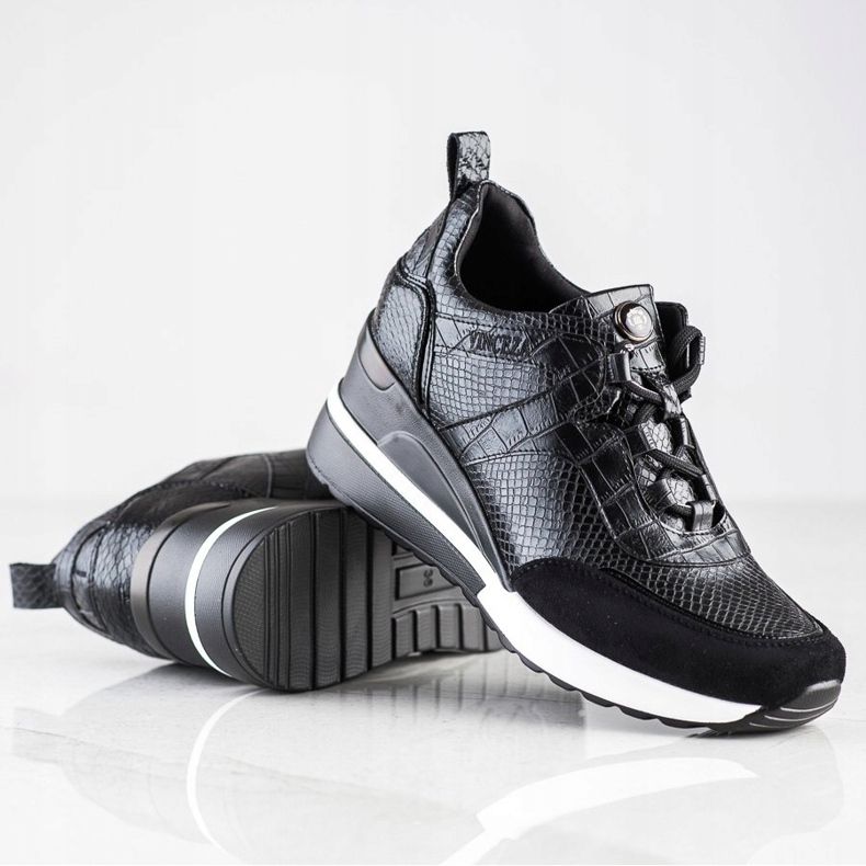 VINCEZA Wedge Sneakers black 1