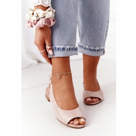 Suede High Heel Sandals Sergio Leone SK807 Pink golden 2