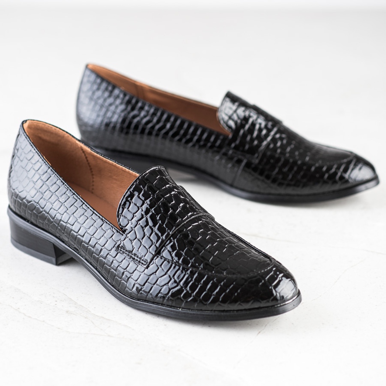 Snake Print VINCEZA loafers black 1