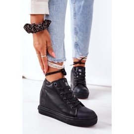 Leather Sneakers On Wedge Big Star EE274127 Black 2 Leather Sneakers On Wedge Big Star EE274127 Black 2