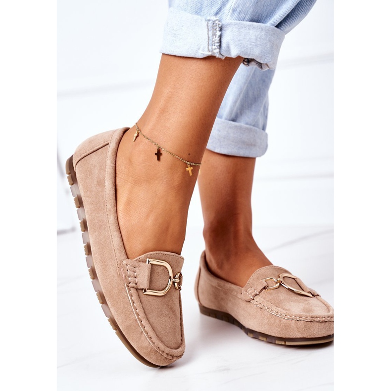 PS1 Women's Suede Loafers in Light Brown Downtown 2