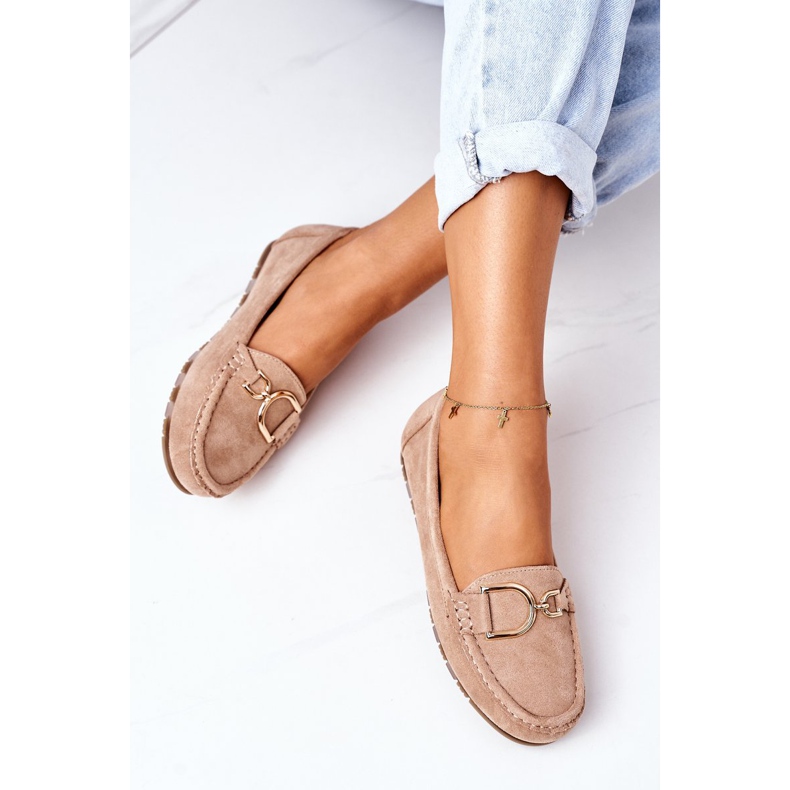 PS1 Women's Suede Loafers in Light Brown Downtown 1