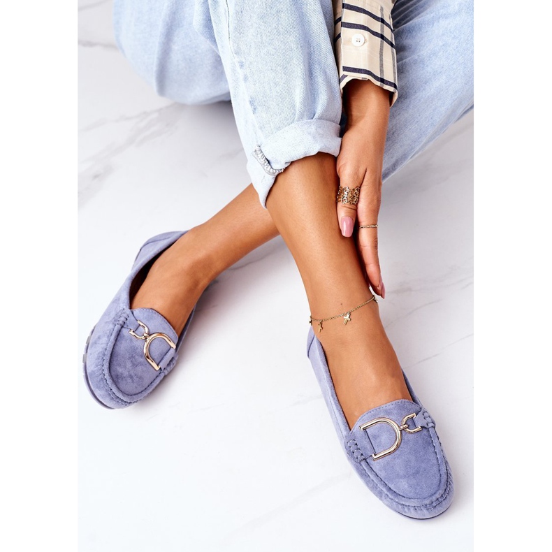 PS1 Women's Suede Loafers Blue Downtown 1
