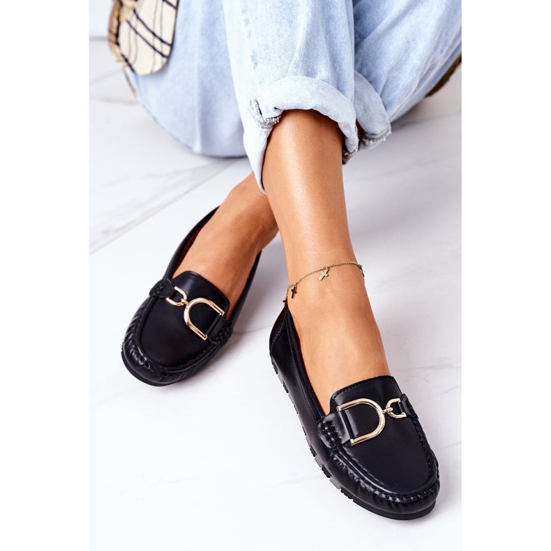 PS1 Women's Black Downtown Black Leather Loafers 1 PS1 Women's Black Downtown Black Leather Loafers 1