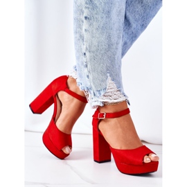 PW1 Suede Sandals On A Red Silvia Bar 1