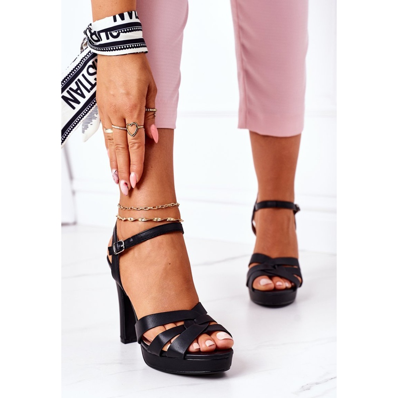 PW1 Elegant Sandals On A Bar Black Anastasia 2