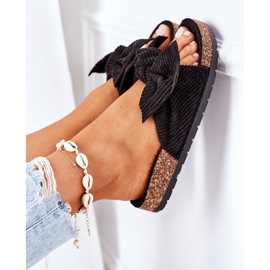 PS1 Corduroy Slippers On Black Summertime Cork 1