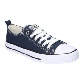 American Club Women's sneakers tied American LH10 navy blue multicolored 1