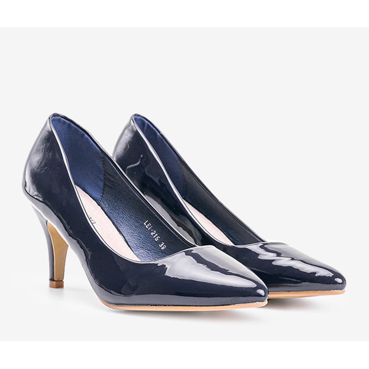 Navy blue pumps on a Faith stiletto heel 1 Navy blue pumps on a Faith stiletto heel 1