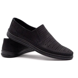 Polbut Men's openwork shoes 2107P black 4