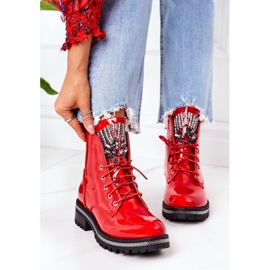 PS1 Lacquered Warm Workers With Red Attention Cubic Zirconia 2