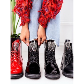 PS1 Lacquered Warm Workers With Red Attention Cubic Zirconia 1