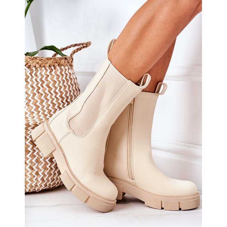 PS1 Warm Boots Beige Jodhpur boots Must Have 1