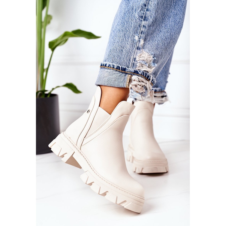 PS1 Warm Booties Jodhpur boots Beige Hashtag 2