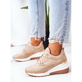 PE1 Wedge Sneakers Beige Temida 1