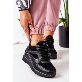 PE1 Black Temida Wedge Sneakers 1
