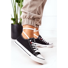 NEWS Women's Classic Black Sneakers With White Ecoma Sole 2