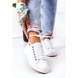 NEWS Women's Classic Sneakers White Ecoma With Silver Eyelets 2 NEWS Women's Classic Sneakers White Ecoma With Silver Eyelets 2
