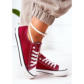 NEWS Women's Classic Sneakers Burgundy Ecoma red 1