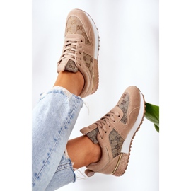 NEWS Sport Shoes Sneakers Beige and Gold Aruba brown 1