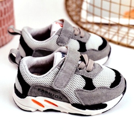 Apawwa Children's Sports Shoes with Velcro, Gray grey 3