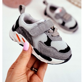 Apawwa Children's Sports Shoes with Velcro, Gray grey 1