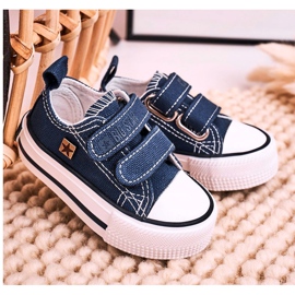 Children's Low Sneakers With Velcro Big Star HH374097 Navy Blue 5