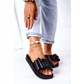 PS1 Rubber Slippers With A Bow Black April 1