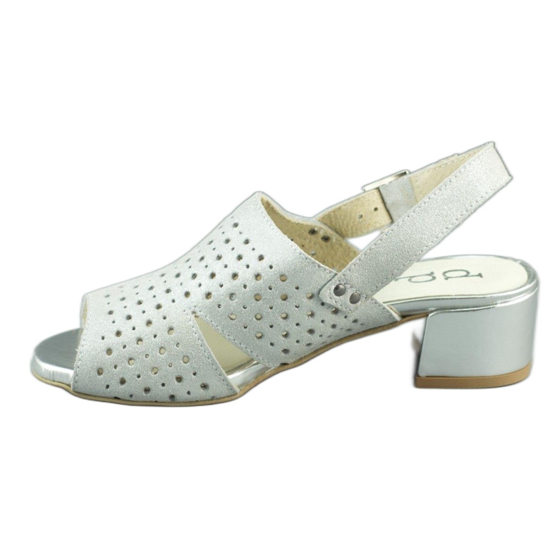 Dolce Pietro Women's high heel sandals 2084 silver 1