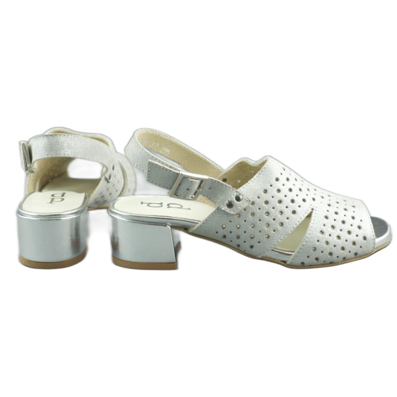 Dolce Pietro Women's high heel sandals 2084 silver 3