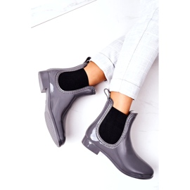 Shiny Gray Umbrella Jodhpur Boots grey 4