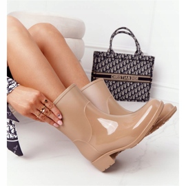 PS1 Shiny Galoshes Beige Jodhpur boots Rainy Day 3