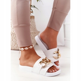 PS1 One Moment Rubber Flip Flops With A Chain white 3