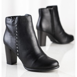 Evento Classic Leather Booties black 1