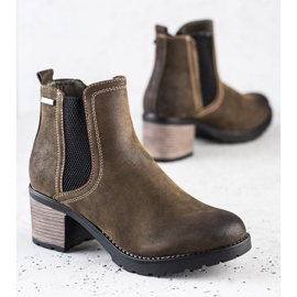 SHELOVET Stylish boots with glitter multicolored green 1