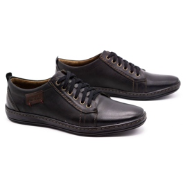 Olivier Men's leather shoes 695MP black 2