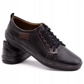 Olivier Men's leather shoes 695MP black 3