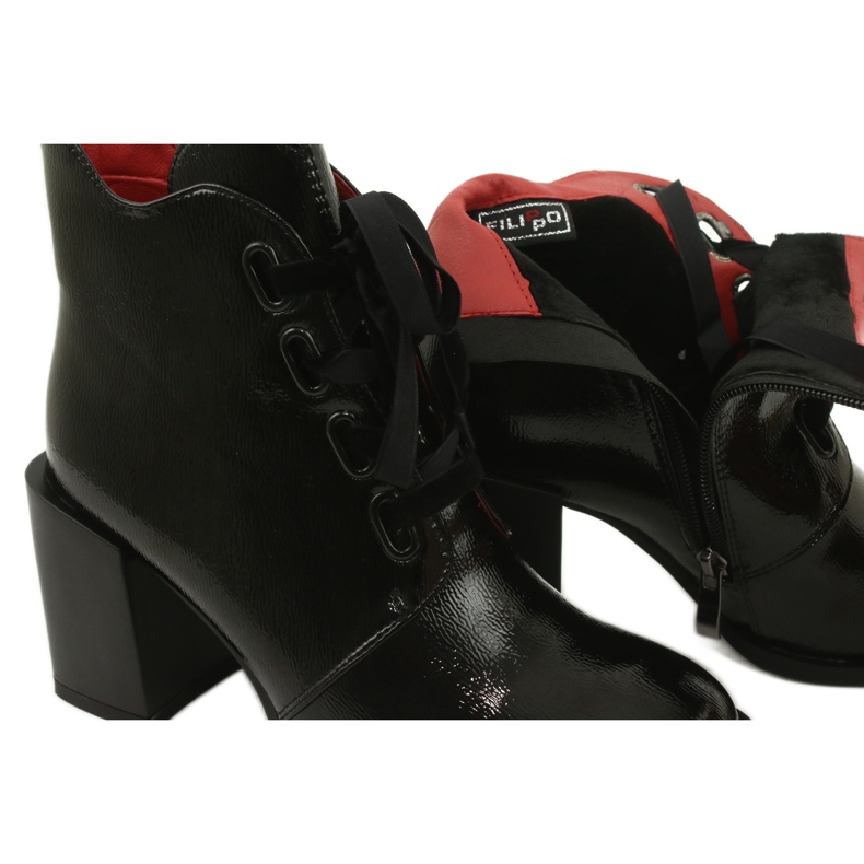 Stylish boots on the post black Filippo DBT3109 / 21 BK 4