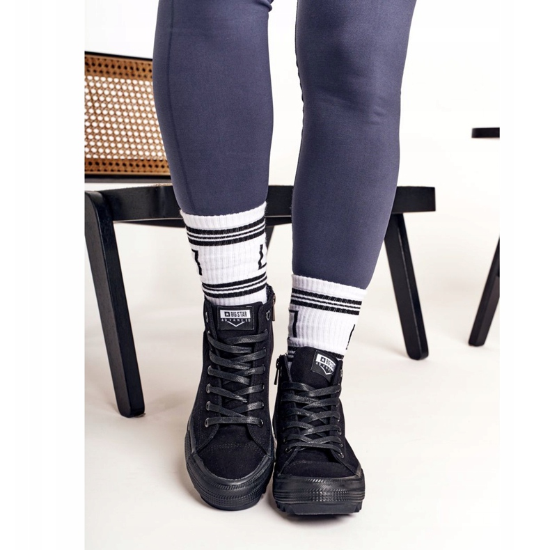 Women's High Sneakers Big Star FF274244 Black 2