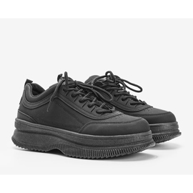 Black sneakers with Andreia matte finish 1