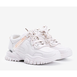 Beige sneakers with a thick Zooey sole 1
