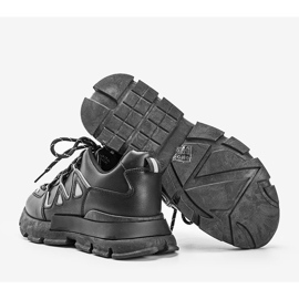 Black sneakers with reflective Filua inserts 1