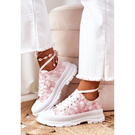 FJ1 Pink Sneakers With Tie-Dye Travel Time Effect white 2