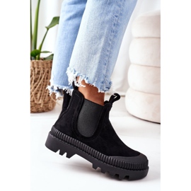 Mulanka Suede Workers On The Black Platform Come With Me 1