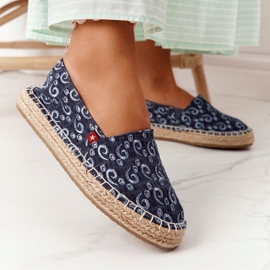Espadrilles On A Braided Platform Big Star AA274628 Navy Blue 1