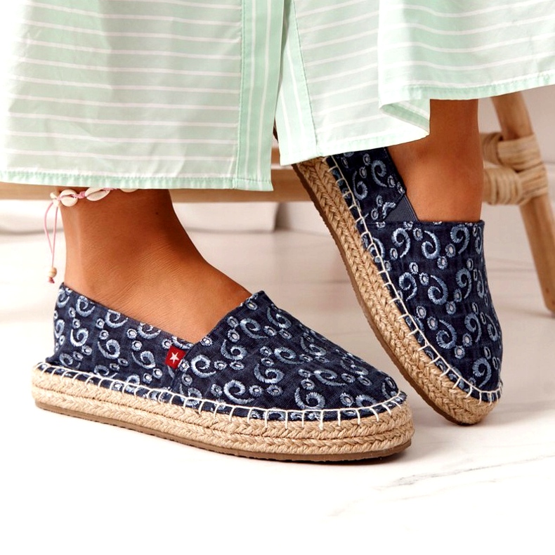 Espadrilles On A Braided Platform Big Star AA274628 Navy Blue 3